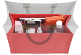 Purse Bag Organizer Insert,Handbag Organizer for Women,Bag in Bag,Universal Style,Perfect for LV Onthego MM and More,Red,M
