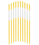 50 Pcs Driveway Reflectors 48 Inch Snow Stakes 5/16 Inch Dia Reflective Driveway Markers Yellow for Snow Plowing