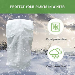 Agfabric Plant Cover Warm Worth Frost Blanket 0.95oz Fabric of 25L 25W 24H Shrub Blanket for Winter Frost Protection Dark Green