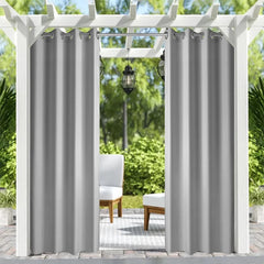 Pro Space 50W 120L Indoor Outdoor Curtains Grommet Curtain 1 panel Gray