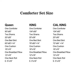 Shatex Bed In A Bag 7 Piece Luxury Microfiber Striped Bedding Comforter Set Oversized Bedroom Comforters king green