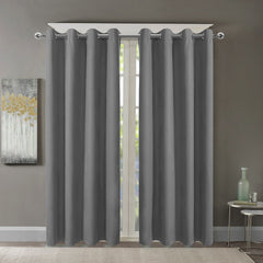 34 in. W x 108 in. L Blackout Curtains with Grommet Top Room Darkening Noise Reducing, Gray 1 Panel