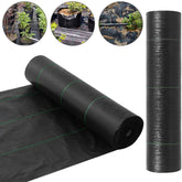Folded 5 ft. x 16 ft. Landscape Garden Mat Heavy PP Woven Weed Barrier