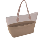 Purse Bag Organizer Insert,Handbag Organizer for Women,Bag in Bag,Universal Style,Perfect for Le Pliage Top Handle M and More,Beige,L