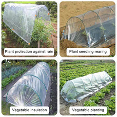 6.5 ft. x 100 ft. 3.1 Mil PlasticCovering Clear Polyethylene Greenhouse Film UV Resistant for Grow Tunnel and GardenHoop