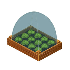 Mr Garden Winter Frost Plant Cover With Frame for Raised Bed in Garden to Prevent Frost Wind Snow Strong Sunlight 1.5oz 37L 37W 33H Dark Green