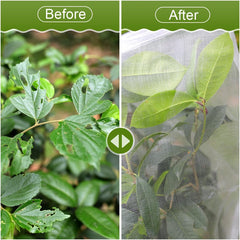 72 in. H x 72 in. W in Bird Netting Insect Barrier Garden Plant Cover Shape Bag with Rope, White