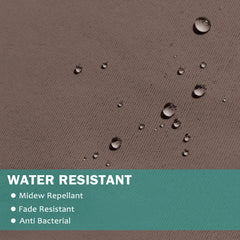 50 x 120 inch Indoor Outdoor Thermal Insulated Solid Tab Top Single Curtains Drape for Patio, Taupe Grey