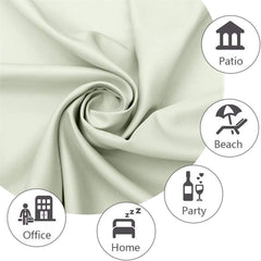 Creamy White 50 in. W x 84 in. L Thermal Grommet Blackout Curtain