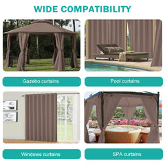 Taupe Grey Thermal Grommet Blackout Curtain - 50 in. W x 96 in. L