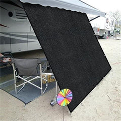 8 ft. x 14 ft., Black RV Awning Shade with 90% Privacy Screen Free Kit