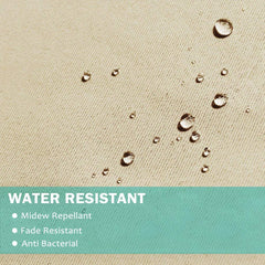 Beige Toile Outdoor Thermal Blackout Curtain 50 in. W x 120 in. L