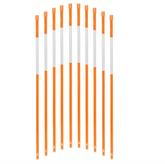 10pack 60 Inch Driveway Poles for Easy Visibility at Night 0.25 Inch Diameter Orange