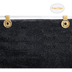 6 ft. x 50 ft. Privacy Fence Screen 90% Blockage Shade Temporary Fencing for Wall Gazebo Backyard Black 2 Pack