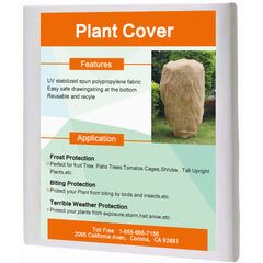 Plant Cover 0.9oz H84 xW72 , Winter Tree Cover for Season Extension&Frost Protection, Jute Color, 3 pack