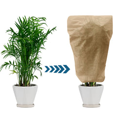 Plant Cover 0.9oz H84 xW72 , Winter Tree Cover for Season Extension&Frost Protection, Jute Color, 3 pack