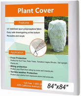 Agfabric Plant Cover Warm Worth Frost Blanket,0.95oz Fabric of 120 in x100 inx42in Shrub Jacket,3D Cube Plant Cover with Zipper for Season Extension Frost Protection,White