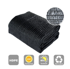 Agfabric 40% Sunblock Shade Cloth Cover with Clips for Plants 6 ft. x 24 ft. Black