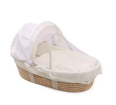 HGmart Baby Basket Mosquito Net Universal Folding Mosquito Guard Netting Tent Bedding for Baby Kids White