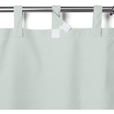 Ivory Polyester 50 in. W x 82 in. L Tap Top Blackout Curtain Double Panel