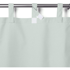 Ivory Polyester 50 in. W x 82 in. L Tap Top Blackout Curtain Double Panel