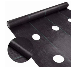 Agfabric Landscape Easy Plant 3 ft.x 12 ft. Weed Block for Raised Bed Outdoor Garden Weed Rugs Garden mat 3.0oz with Planting Hole Dia 4 in.