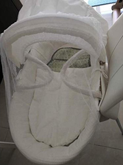 HGmart Baby Basket Mosquito Net Universal Folding Mosquito Guard Netting Tent Bedding for Baby Kids White