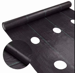 4 ft. x 12 ft. Easy Plant Weed Block for Raised Bed Outdoor Garden Weed Rugs with Planting Hole 6 in. Dia