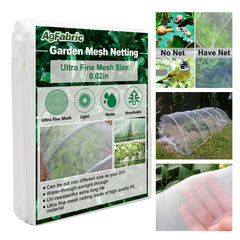 6.5 ft. x 30 ft. Garden Netting Mesh Fabric Net Screen for Protecting Vegetables Flowers Plants Fruits  2 Pack