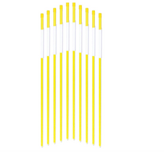 50pack 48 Inch Driveway Poles for Easy Visibility at Night 0.31 Inch Diameter yellow