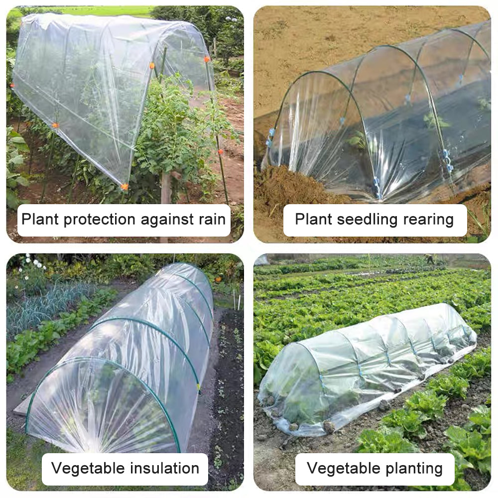 12 x 20 ft 3.1Mil Plastic Covering Clear Polyethylene Greenhouse Film UV Resistant for Keep Warm and Frost Protection