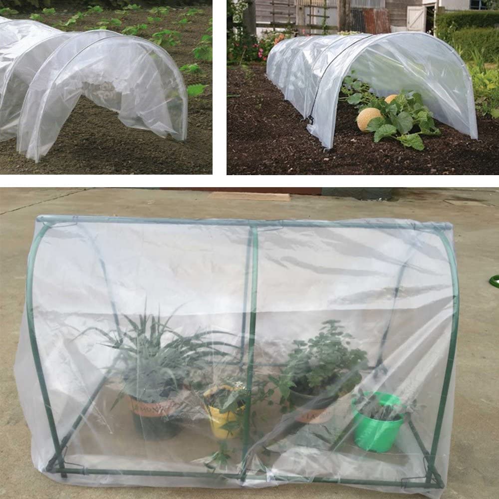 12 x 20 ft 3.1Mil Plastic Covering Clear Polyethylene Greenhouse Film UV Resistant for Keep Warm and Frost Protection