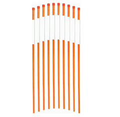 Driveway Markers 48 Inch 50 Pack Hollow Orange 1/4 Inch Dia Snow Poles Snow Markers Snow Stakes