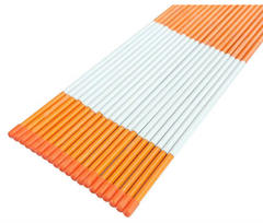 Driveway Markers 48 Inch 50 Pack Hollow Orange 1/4 Inch Dia Snow Poles Snow Markers Snow Stakes