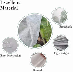 Agfabric Plant Covers Freeze Protection Winter Plant Covers Freeze 108in x84in 0.9oz Outdoor Plant Covers for Winter Drawstring Bags Winter Frost Pests Protection,White