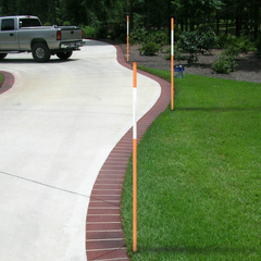 10pack 48 Inch Driveway Poles for Easy Visibility at Night 0.25 Inch Diameter Orange