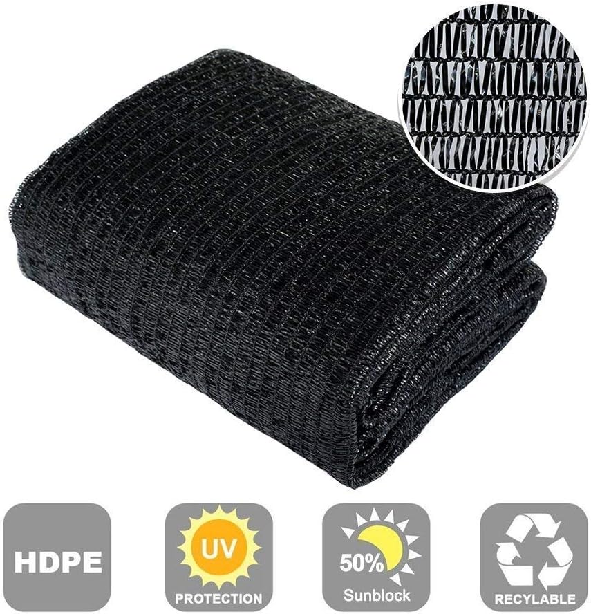 Agfabric 50% Sunblock Shade Cloth Black  6x20ft