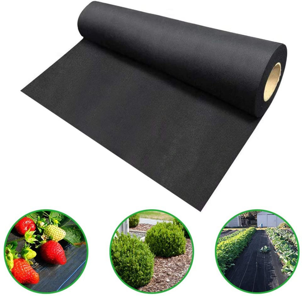 3 ft. x 50 ft. Biodegradable Weed Barrier Nonwoven Landscape Fabric for Raised Bed Organic Ground Cover